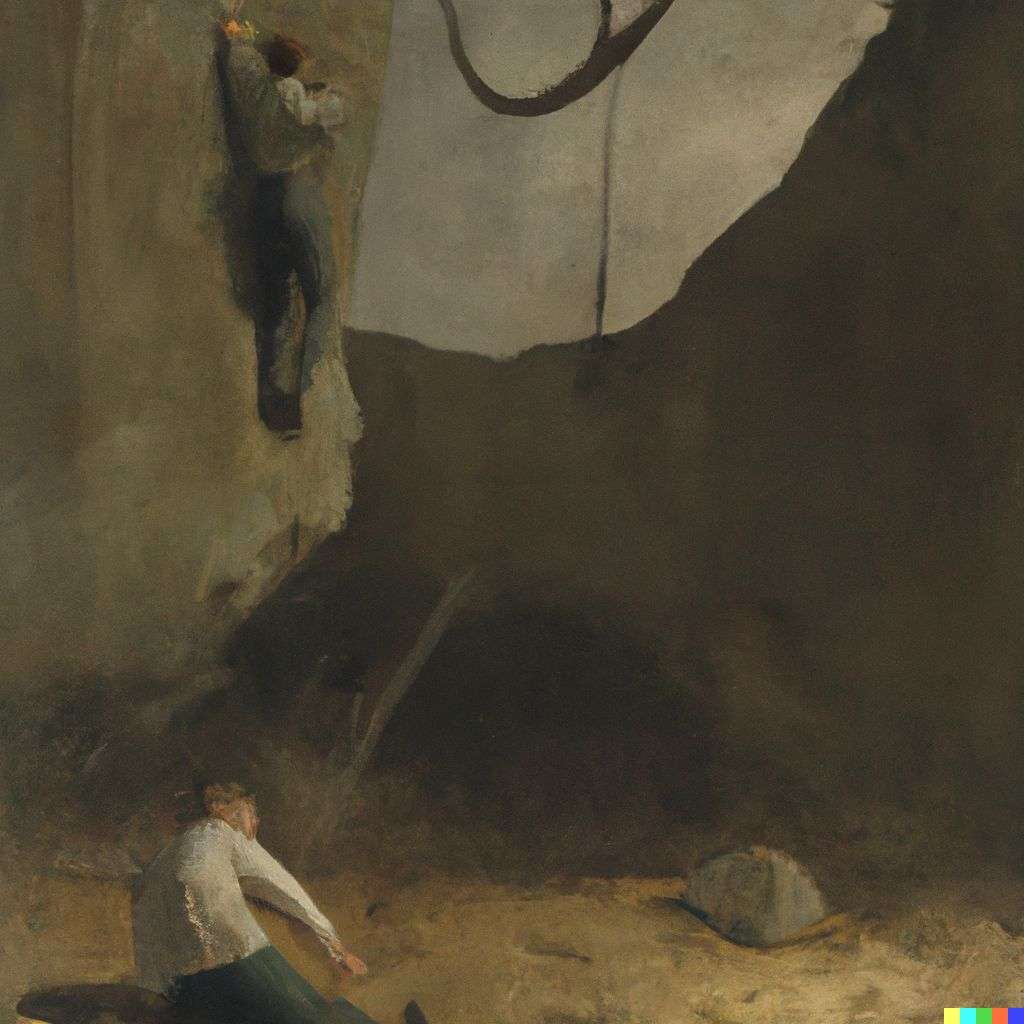 the discovery of gravity, painting by Andrew Newell Wyeth